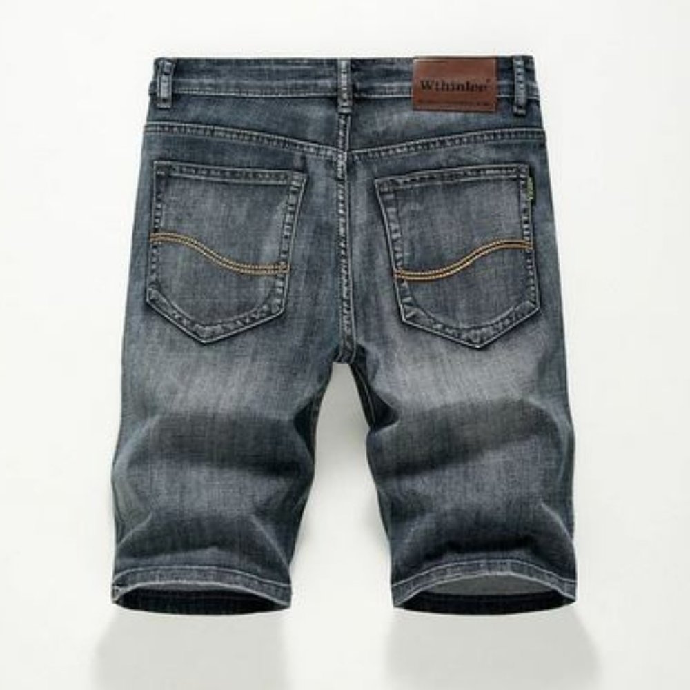 Men's Short Denim Jeans - Slim Straight